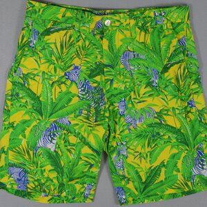🌴🦓 Polo Golf Ralph Lauren Zebra Palm Print Golf Shorts Mens 30 Stretch